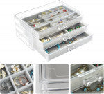 3-Drawer Acrylic Jewelry Organizer Box for Women