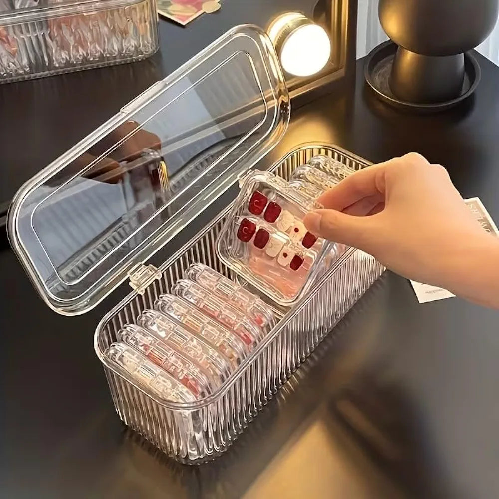 SR Multicolorpurpose Acrylic Jewelry Organizer Box Set, Portable Storage Boxes For Earrings, Bracelete, Rings, Necklace, Watch, Transparent storage box and organiser for Jewelry Women & Girls